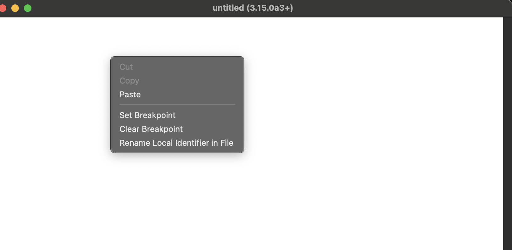 Editor showing Rename Local Identifier in File in context menu