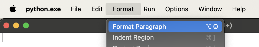 Format Paragraph Command